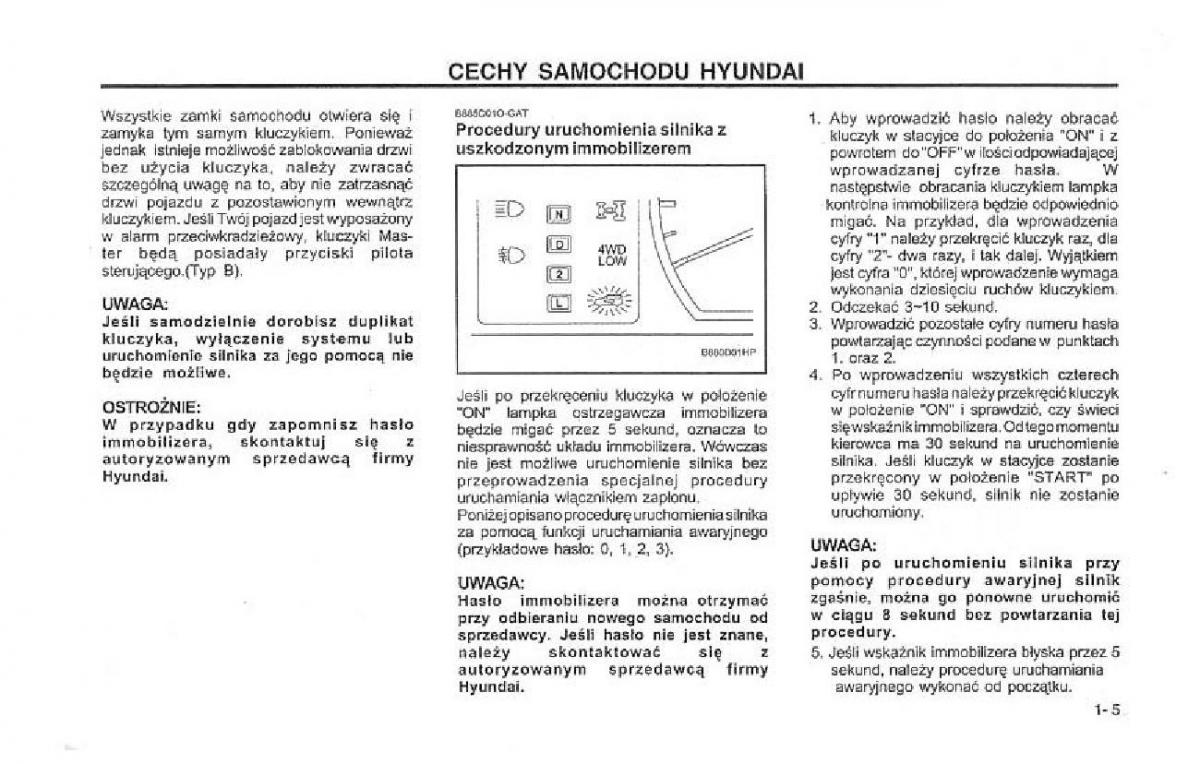 manual  Hyundai Terracan Highlander instrukcja / page 12