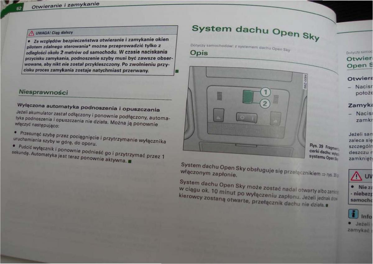 Audi A2 instrukcja obslugi / page 62
