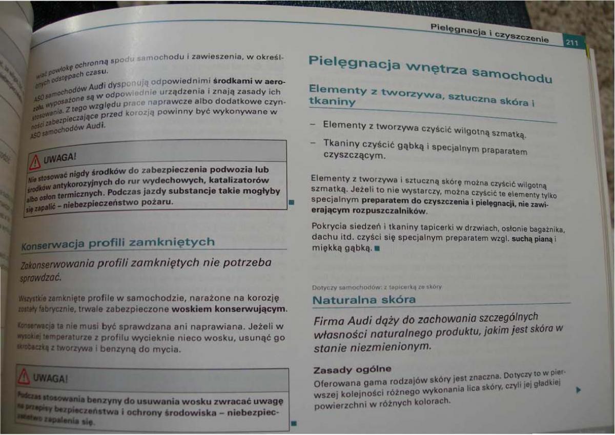 Audi A2 instrukcja obslugi / page 205