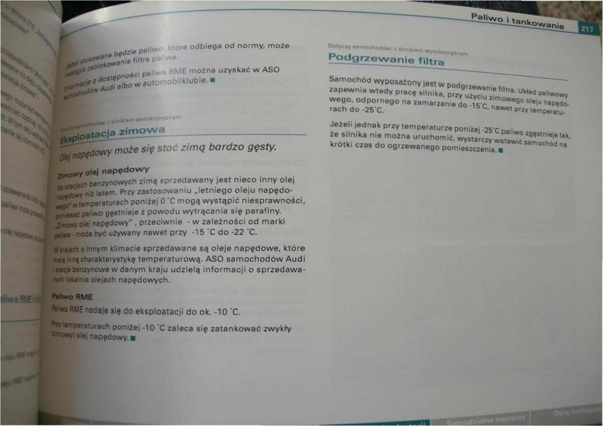 Audi A2 instrukcja obslugi / page 211