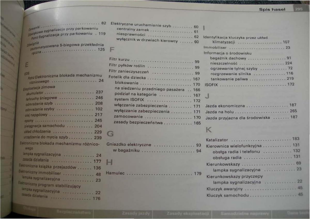 Audi A2 instrukcja obslugi / page 282