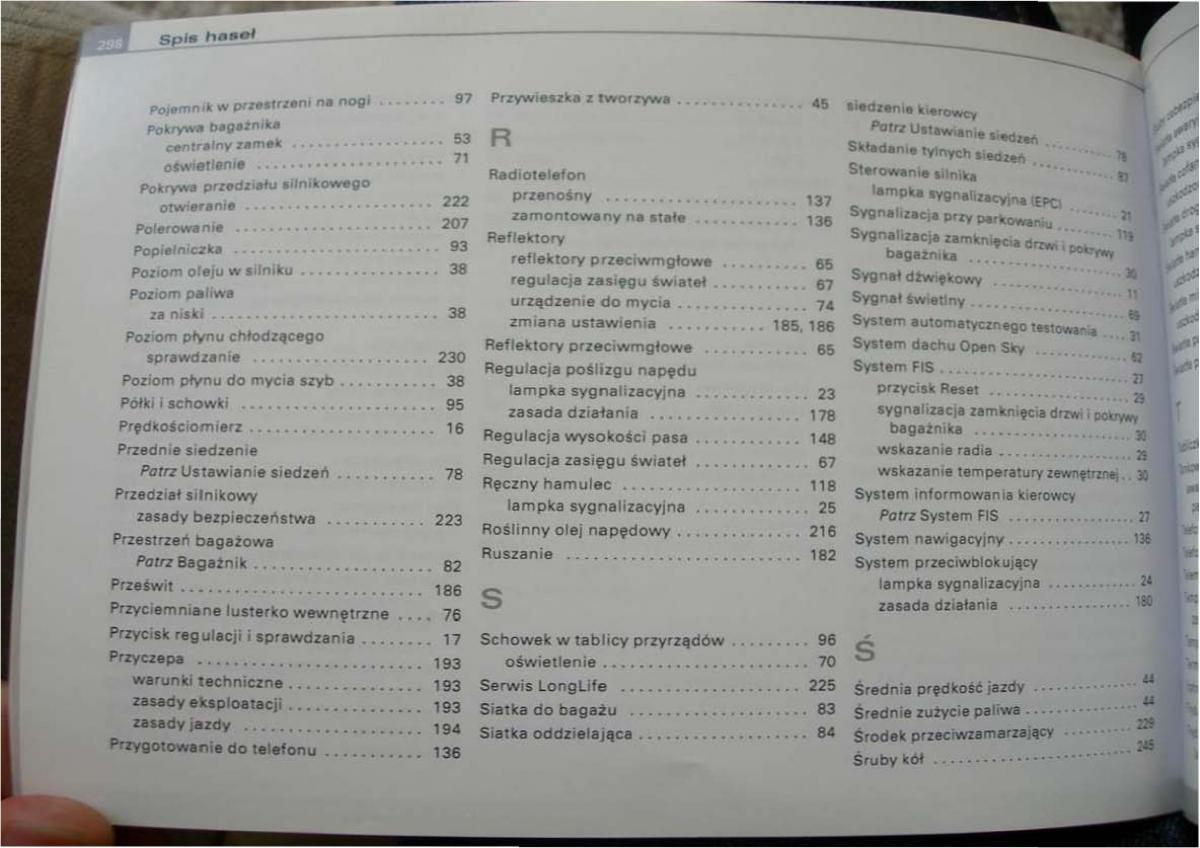 Audi A2 instrukcja obslugi / page 285