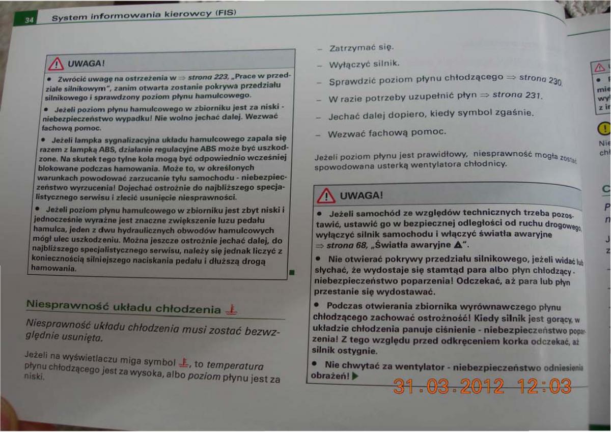 Audi A2 instrukcja obslugi / page 33