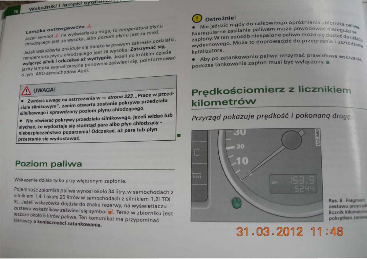 Audi A2 instrukcja obslugi / page 14
