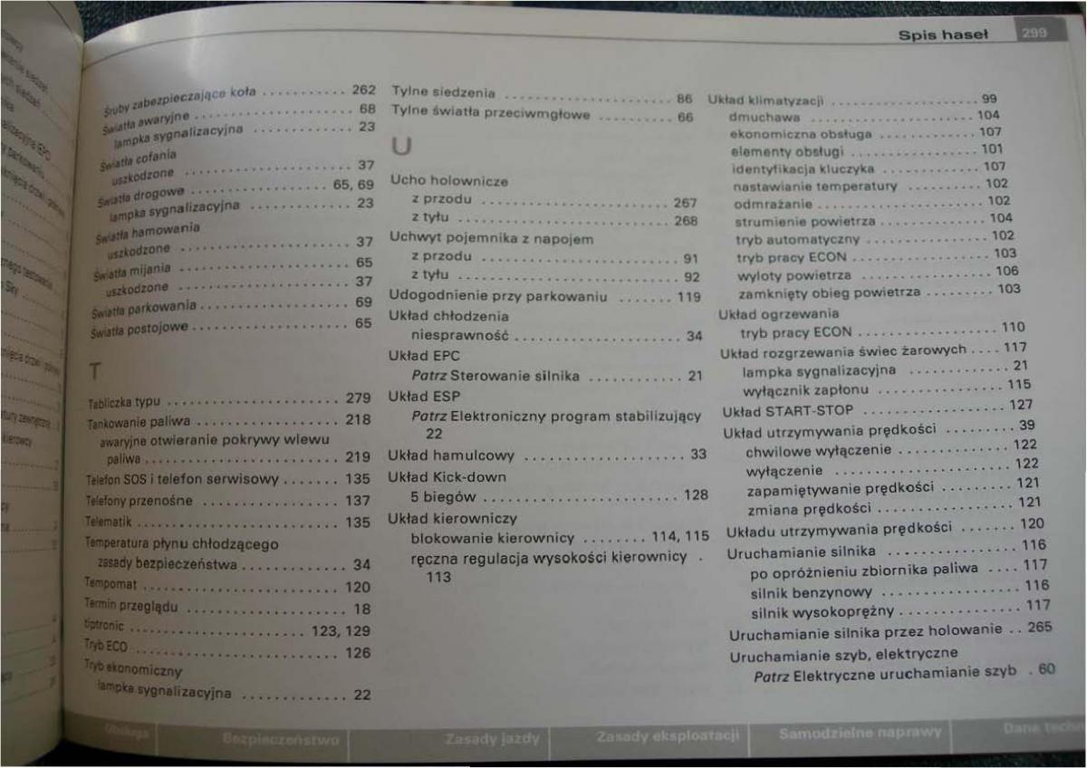 Audi A2 instrukcja obslugi / page 286