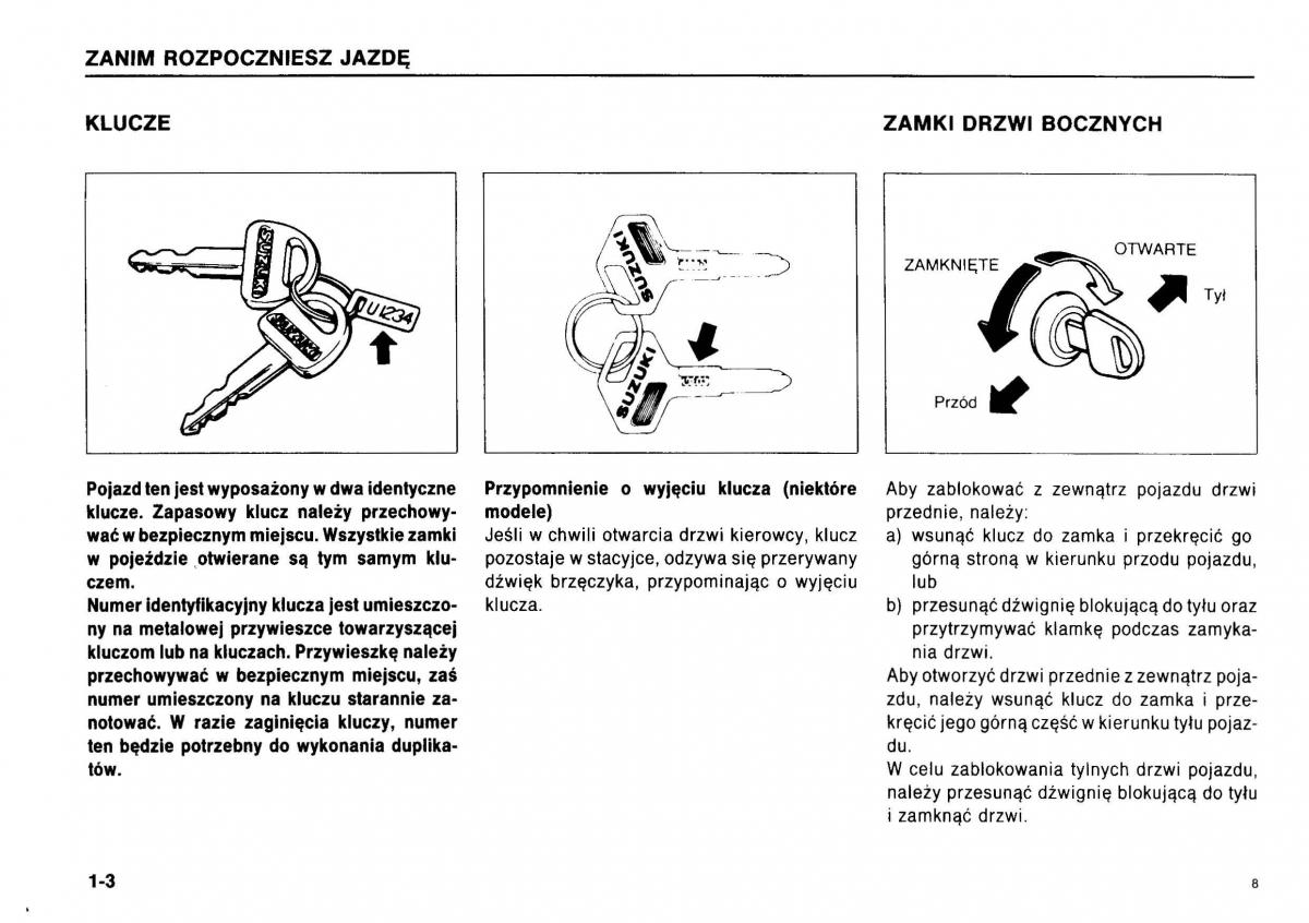 manual  Suzuki Swift III MK3 instrukcja / page 7