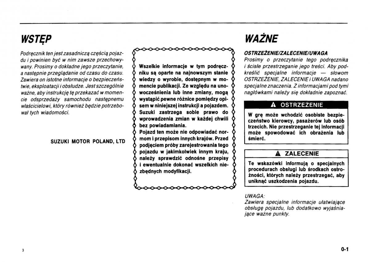 Suzuki Swift III MK3 instrukcja obslugi / page 2