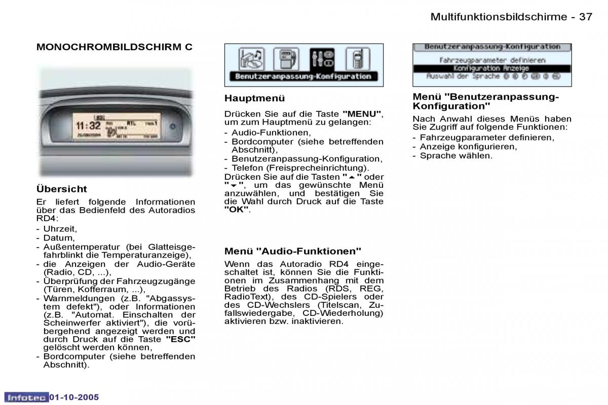 Peugeot 307 Handbuch / page 39