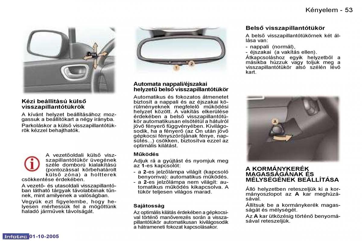 Peugeot 307 Kezelesi utmutato / page 55