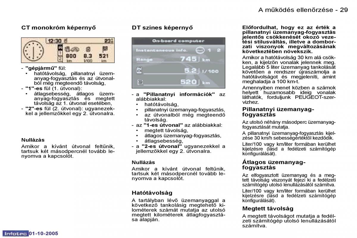 Peugeot 307 Kezelesi utmutato / page 31