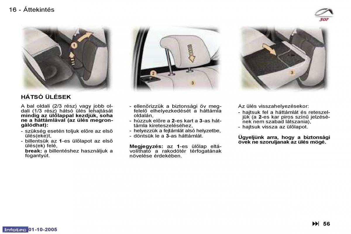 Peugeot 307 Kezelesi utmutato / page 13