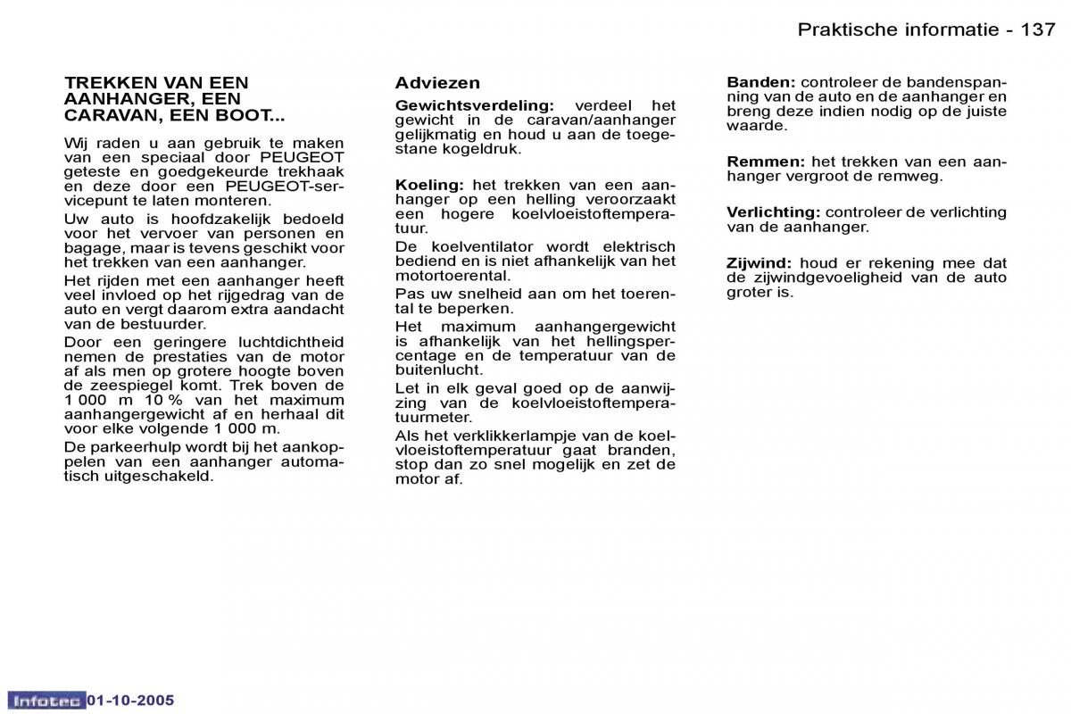 Peugeot 307 handleiding / page 153