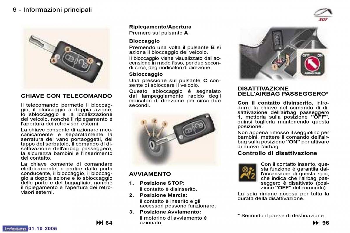Peugeot 307 manuale del proprietario / page 3