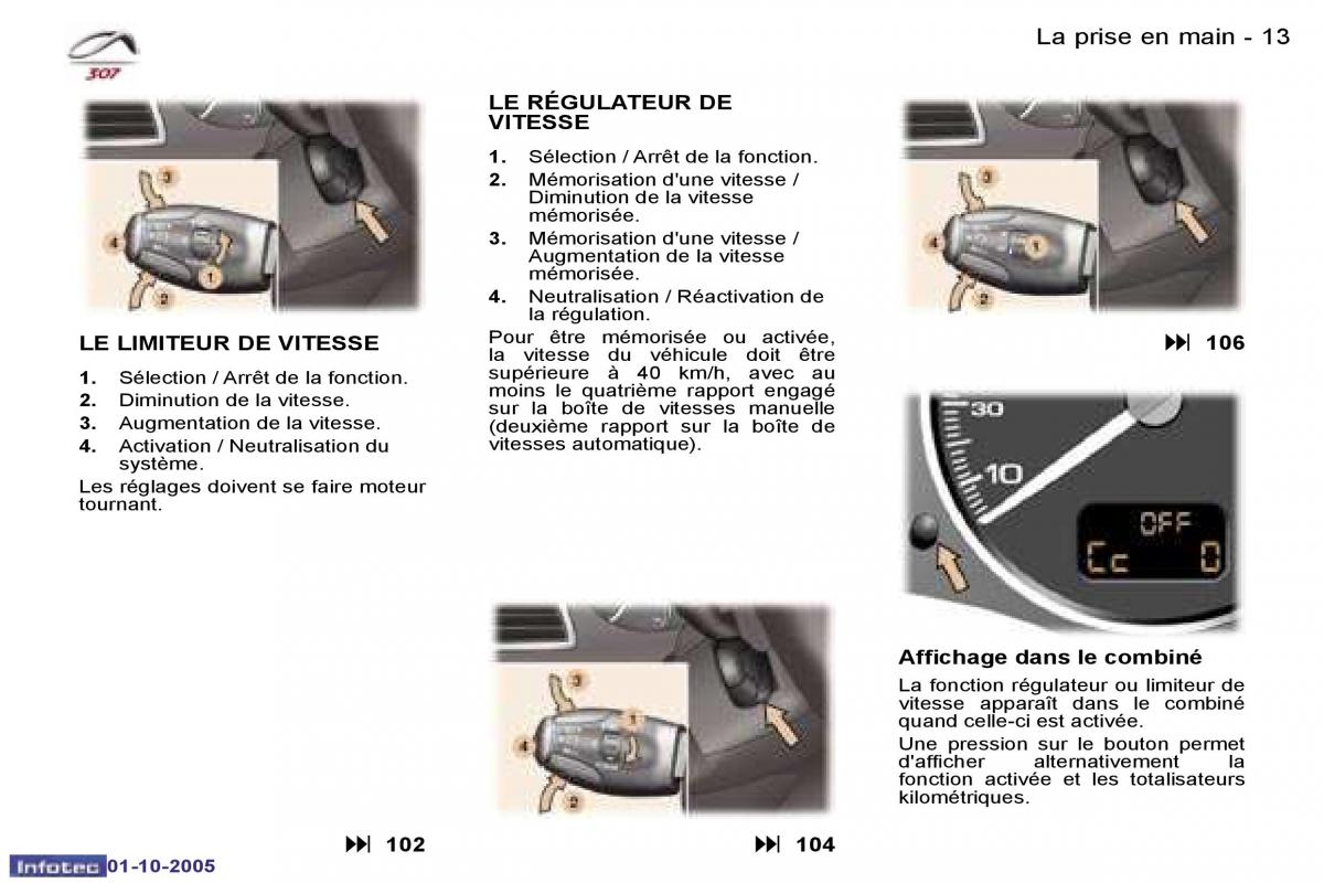 Peugeot 307 manuel du proprietaire / page 9