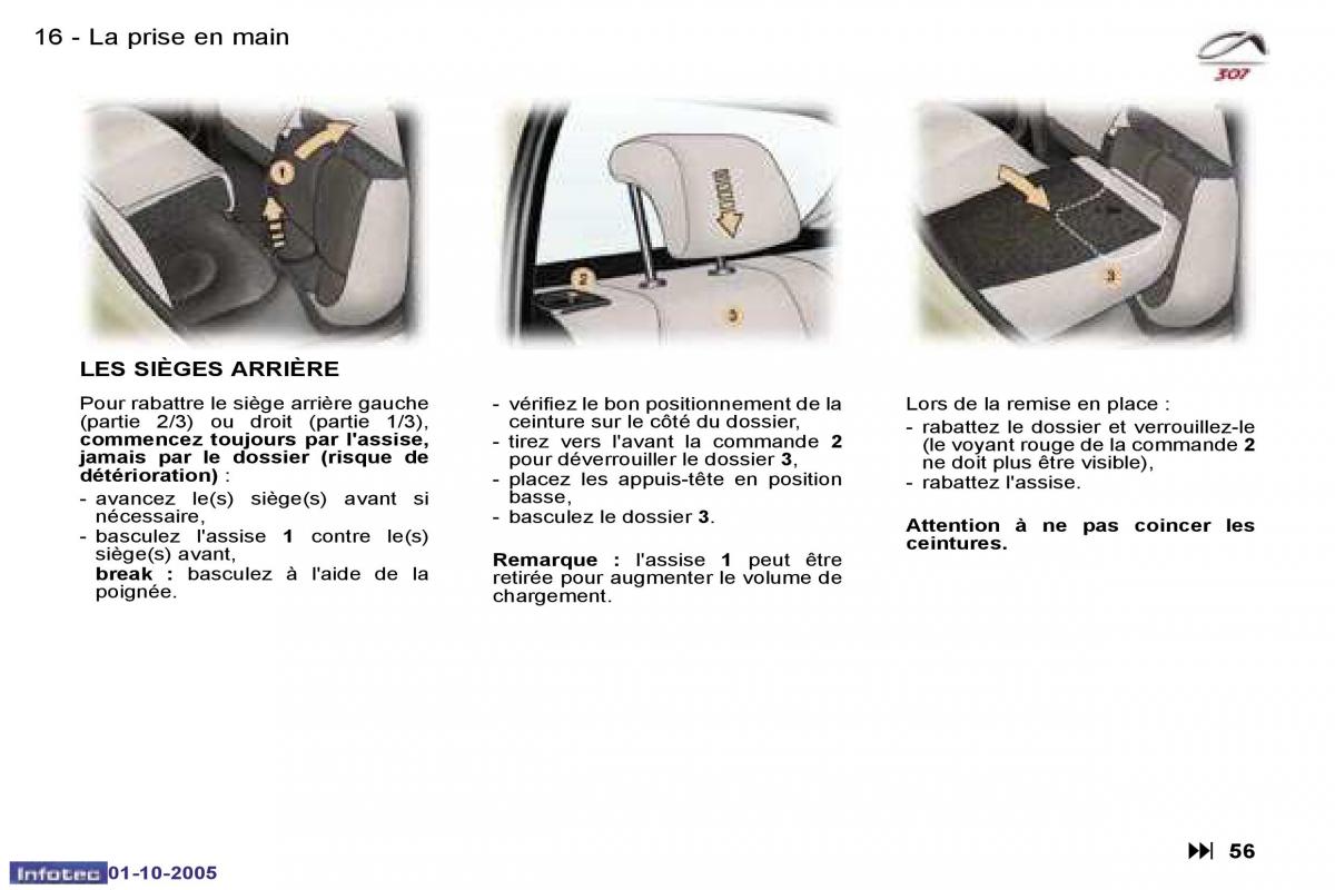 Peugeot 307 manuel du proprietaire / page 12