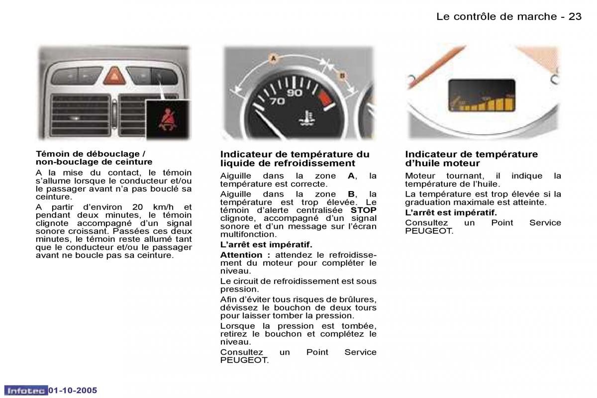 Peugeot 307 manuel du proprietaire / page 19