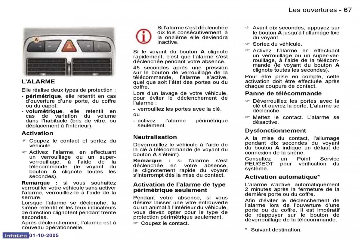 Peugeot 307 manuel du proprietaire / page 193