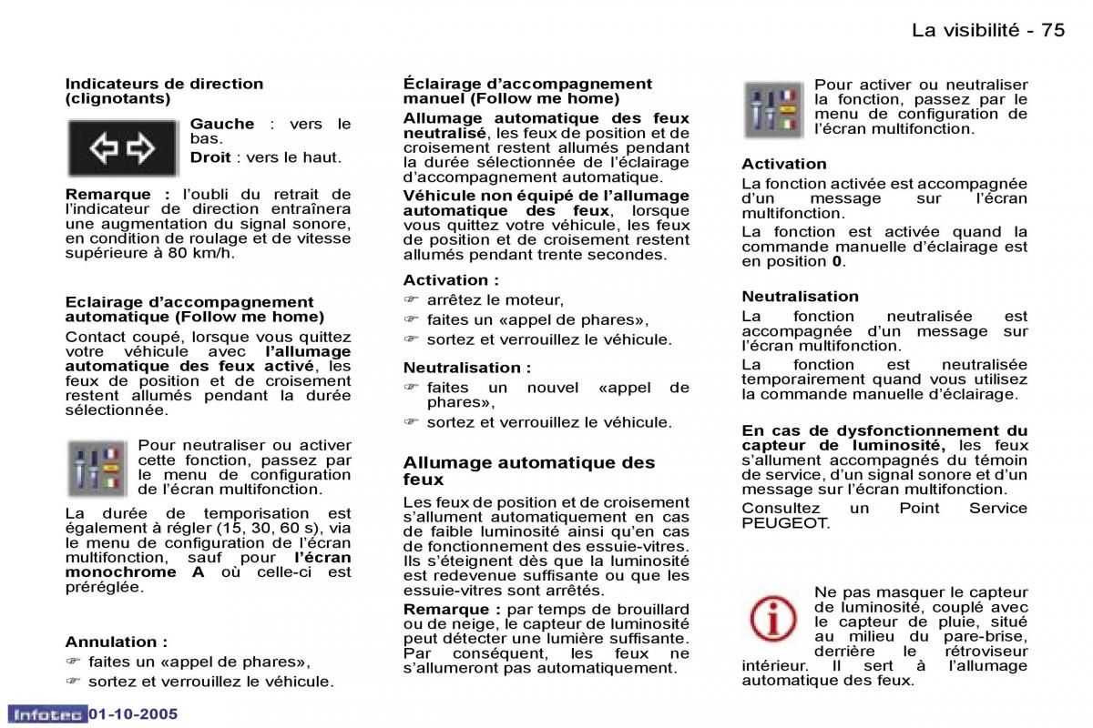 Peugeot 307 manuel du proprietaire / page 194