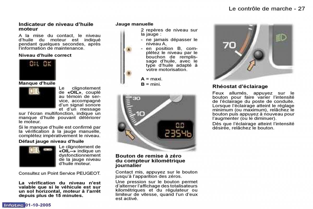 Peugeot 307 manuel du proprietaire / page 23