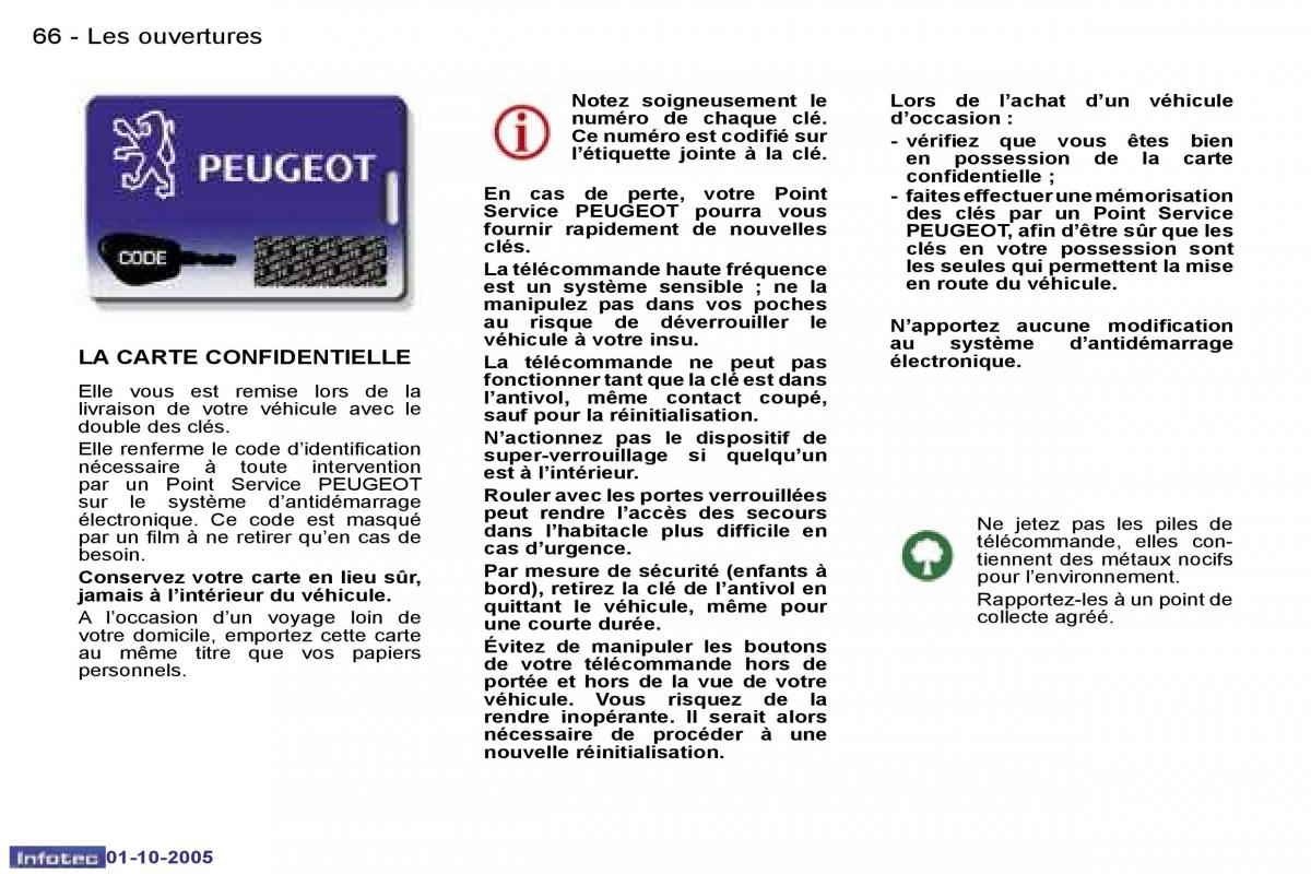 Peugeot 307 manuel du proprietaire / page 196