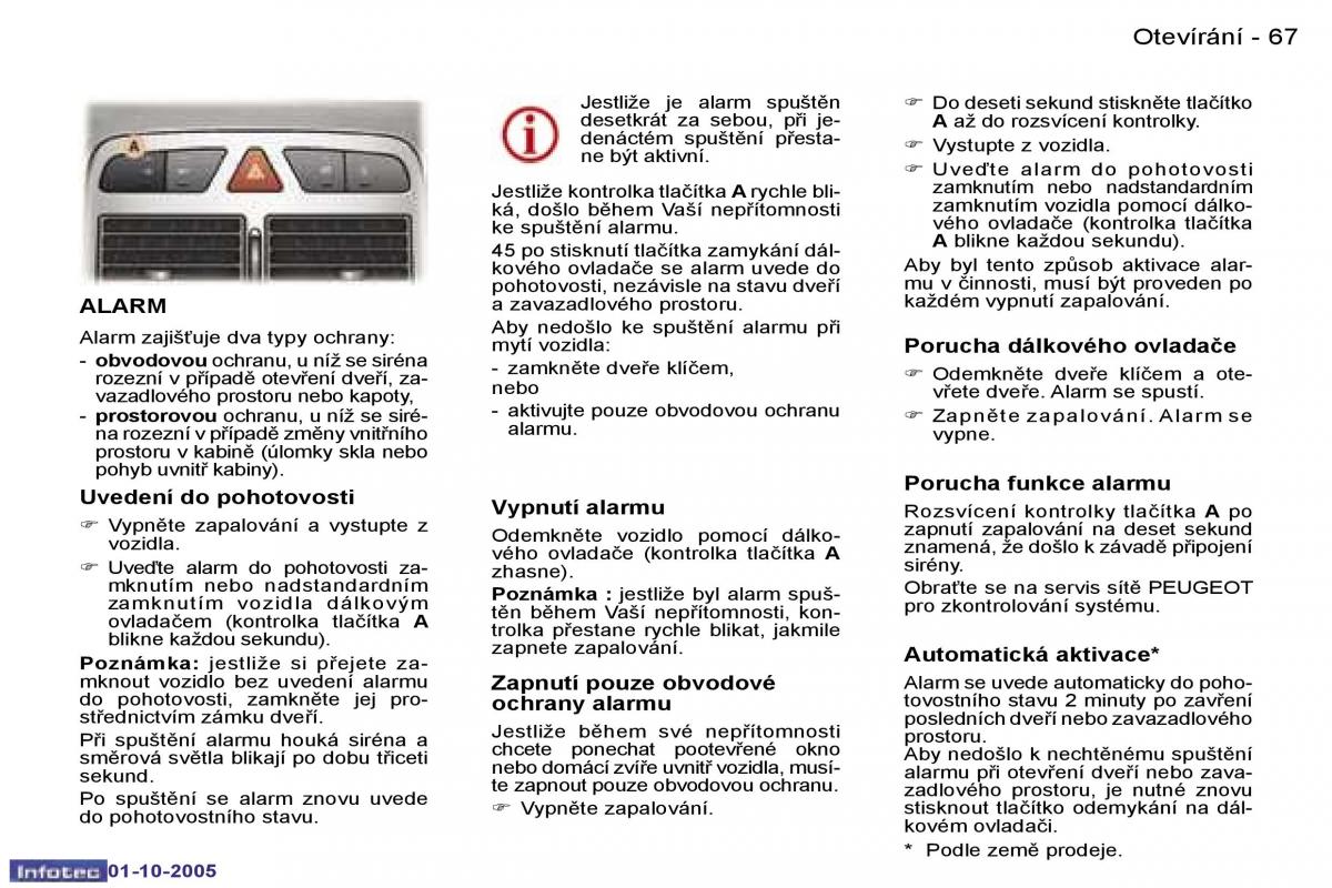 Peugeot 307 navod k obsludze / page 72