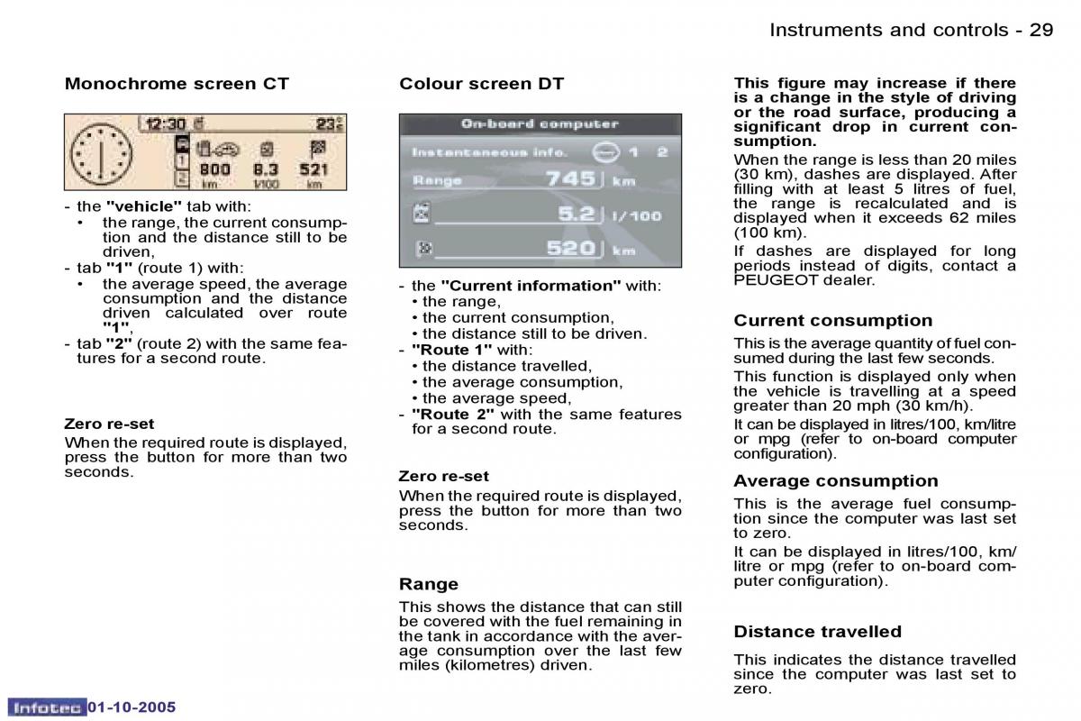 Peugeot 307 owners manual / page 31
