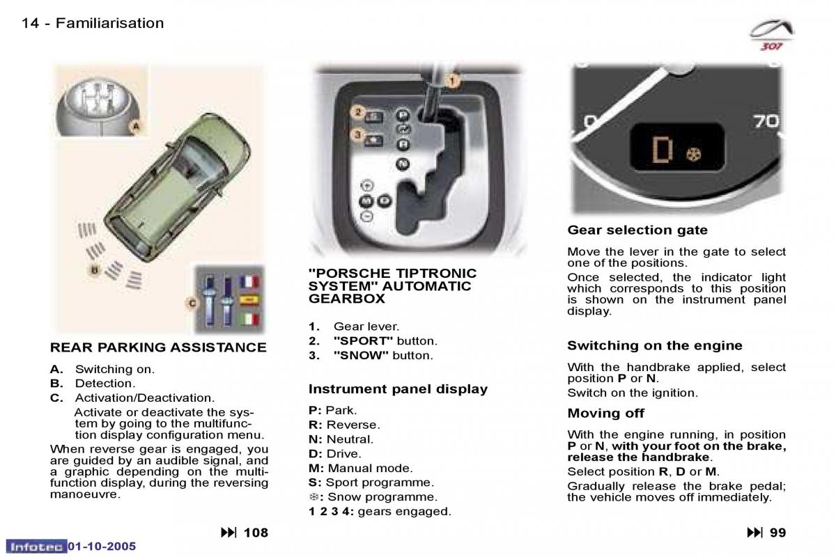 Peugeot 307 owners manual / page 11