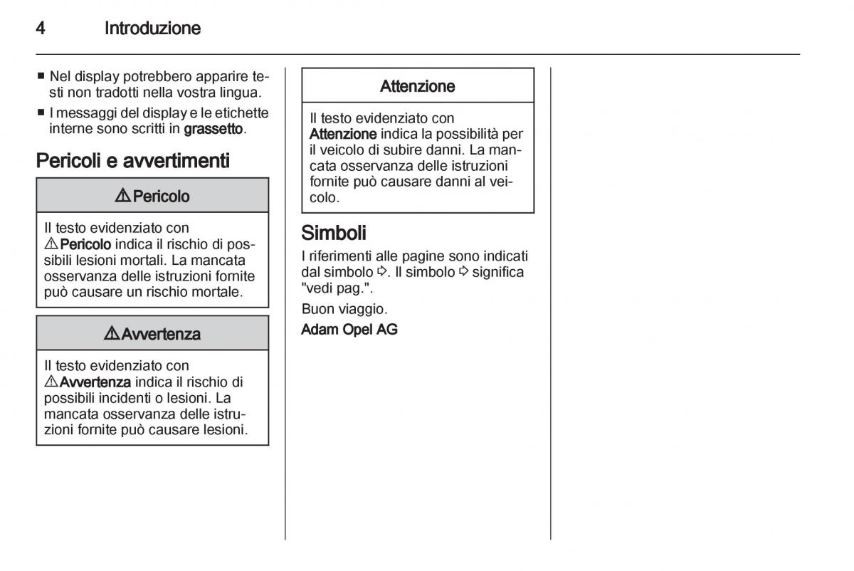 Opel Corsa D manuale del proprietario / page 6