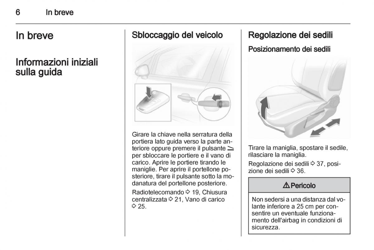 Opel Corsa D manuale del proprietario / page 8