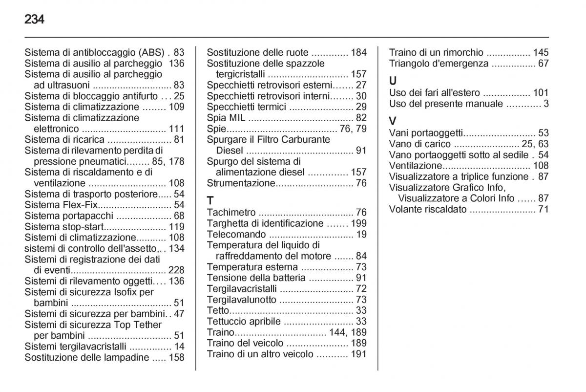 Opel Corsa D manuale del proprietario / page 236