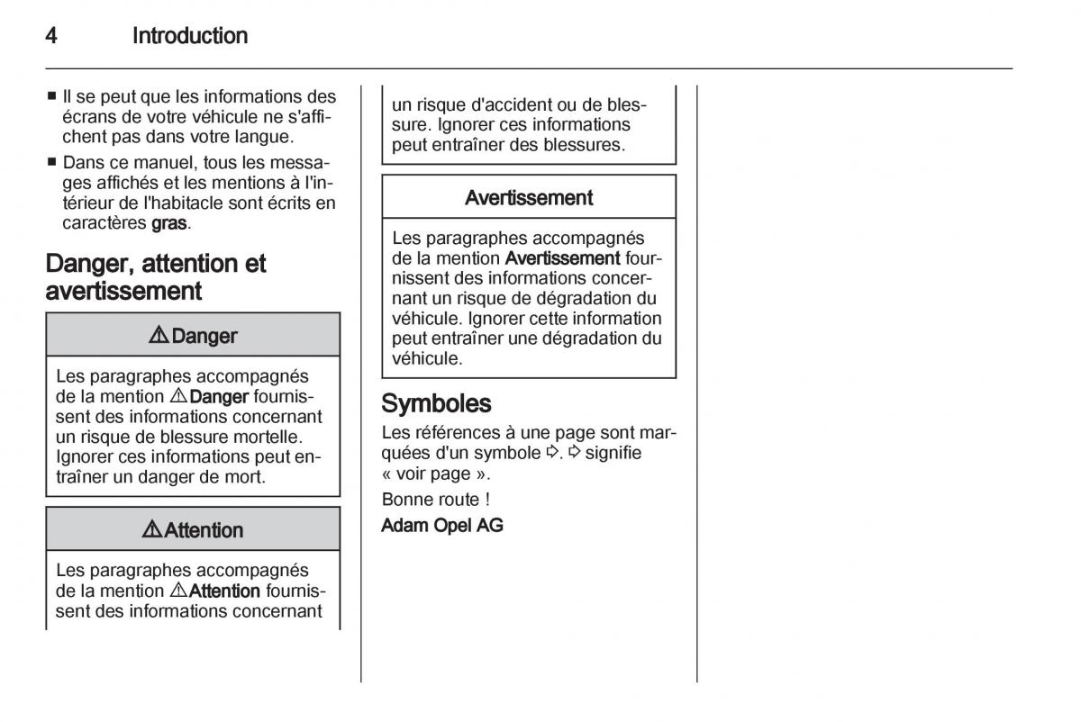 Opel Corsa D manuel du proprietaire / page 6