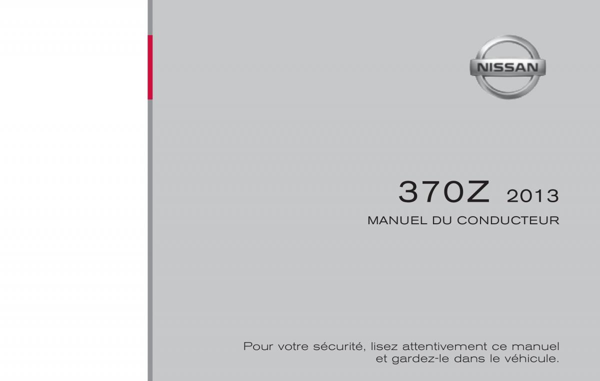 Nissan 370Z manuel du proprietaire / page 1