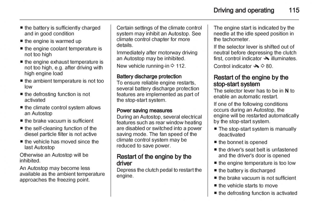 Opel Corsa Opel Corsa D owners manual / page 117