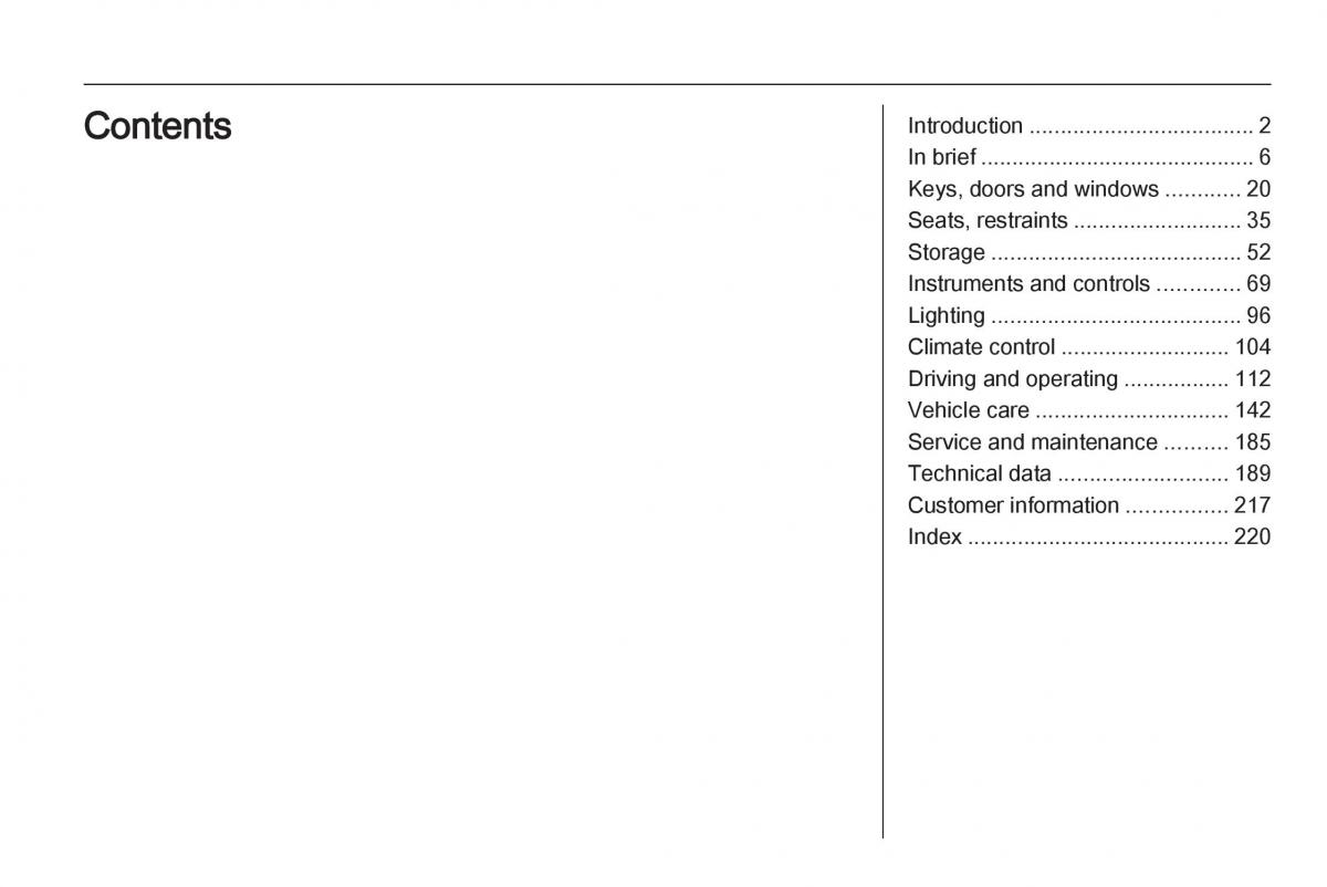 Opel Corsa D owners manual / page 3