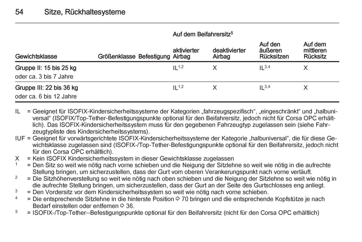 Opel Corsa E Handbuch / page 56