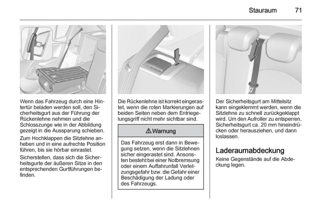 Opel Corsa E Handbuch / page 73