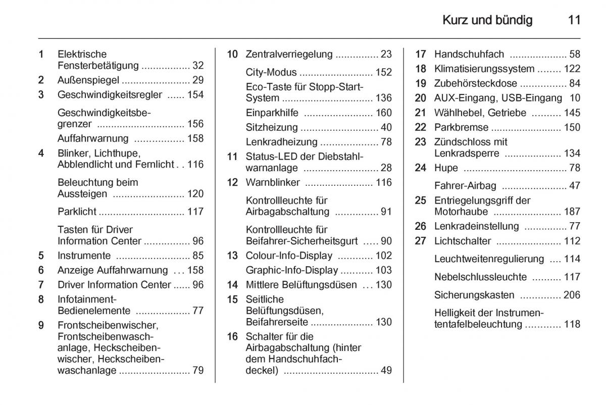 Opel Corsa E Handbuch / page 13