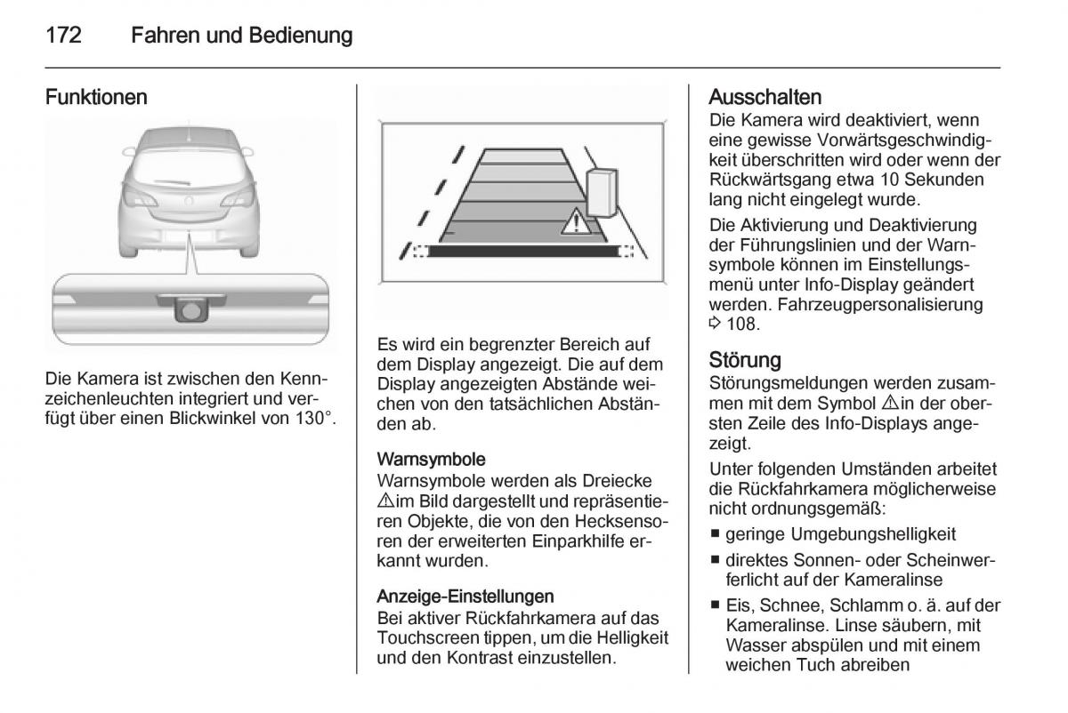 Opel Corsa E Handbuch / page 174