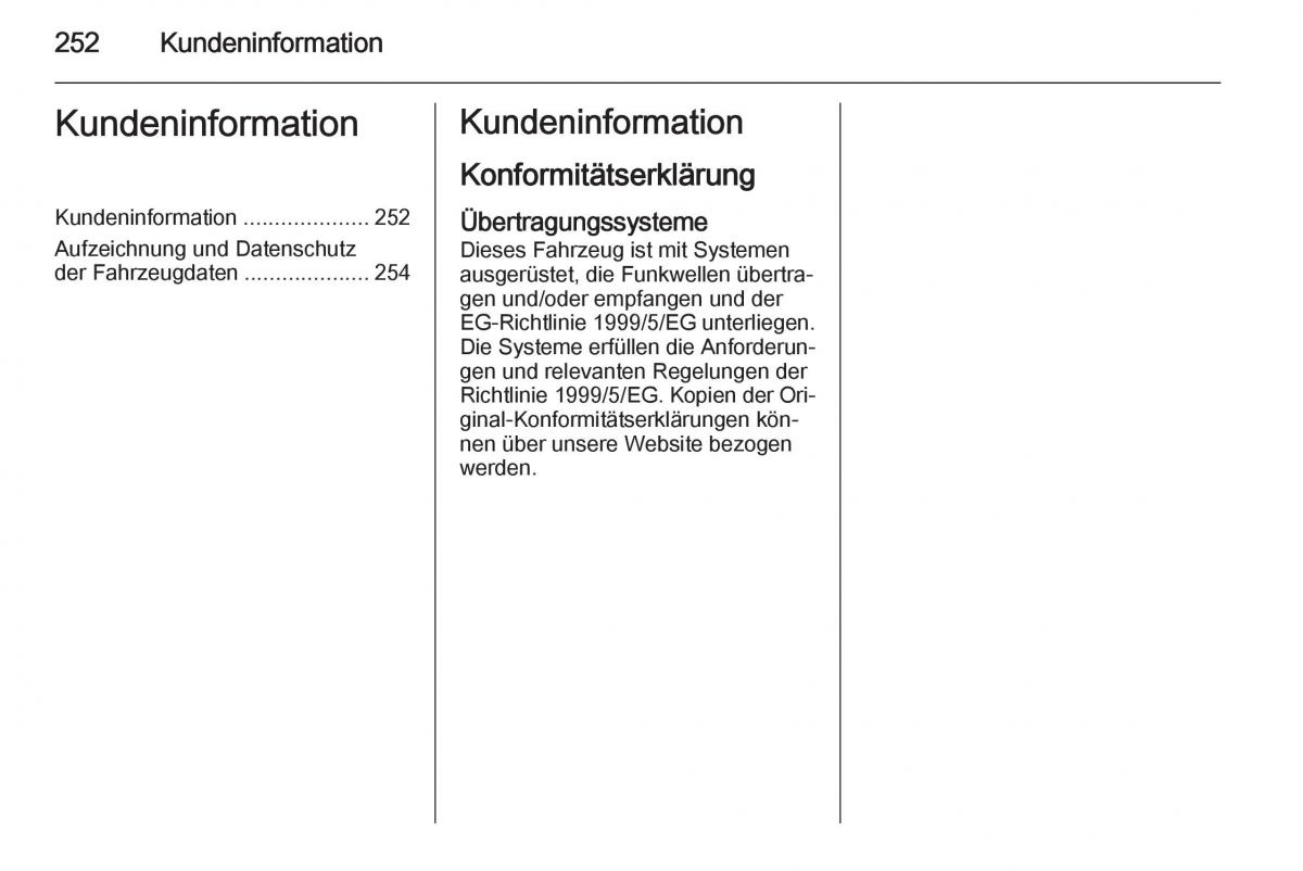 Opel Corsa E Handbuch / page 254