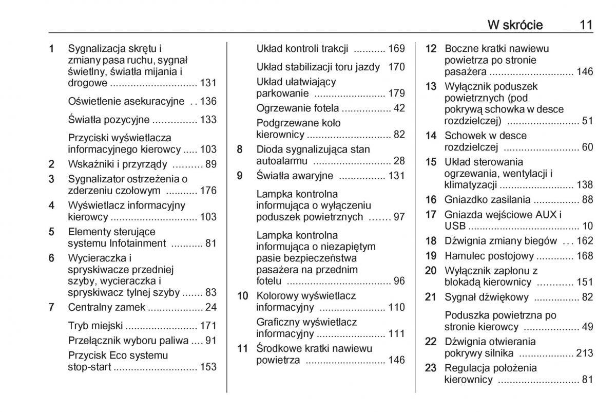 Opel Corsa E instrukcja obslugi / page 13