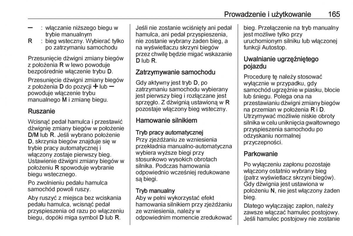Opel Corsa E instrukcja obslugi / page 167
