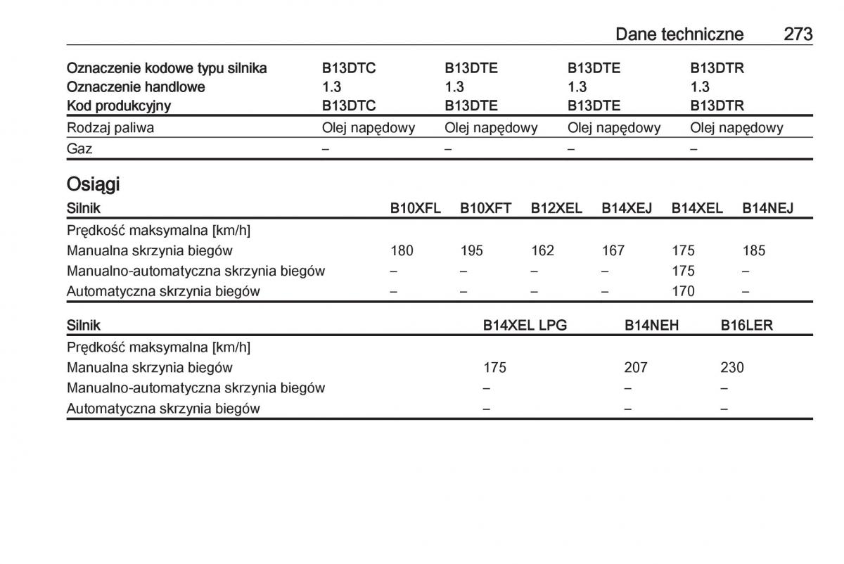 Opel Corsa E instrukcja obslugi / page 275