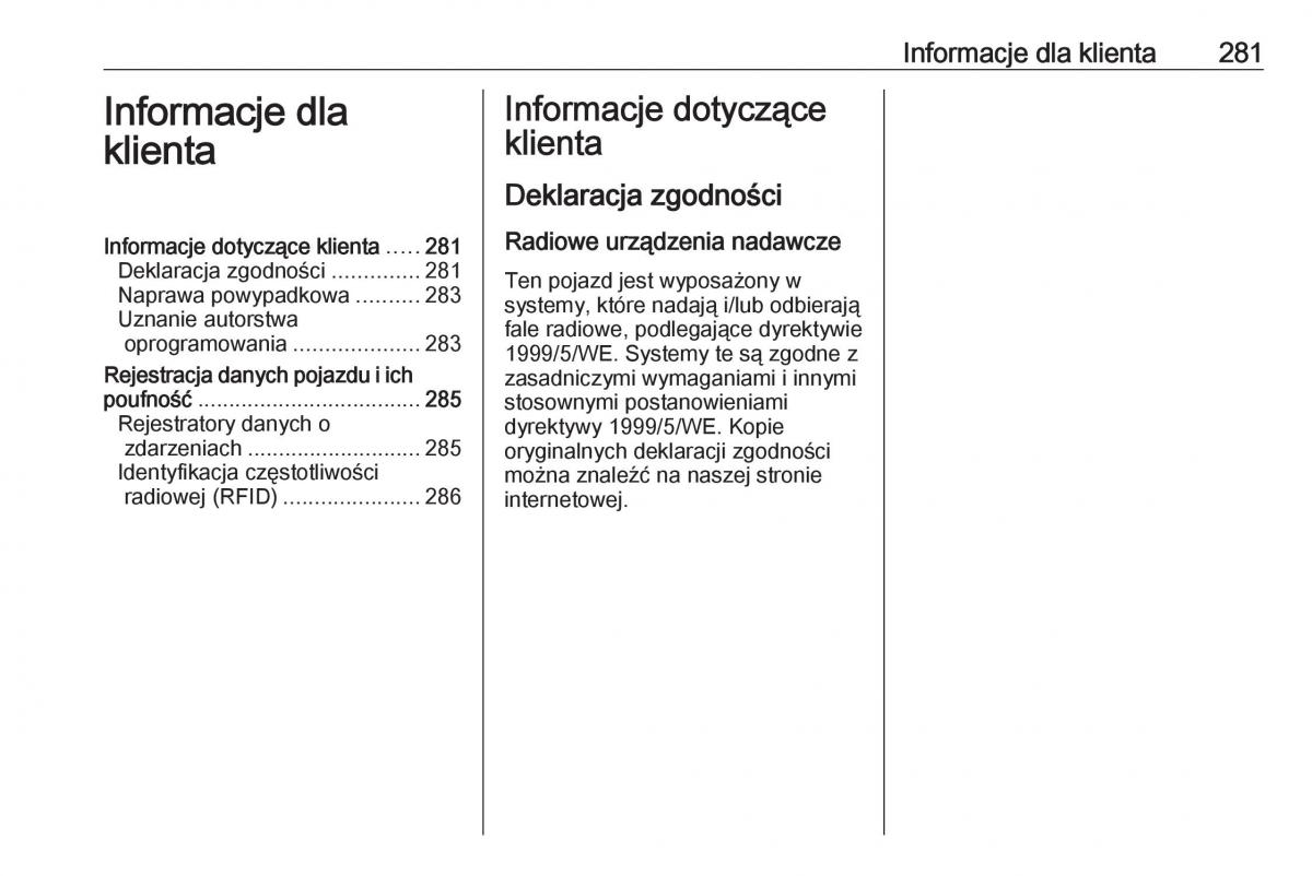 Opel Corsa E instrukcja obslugi / page 283