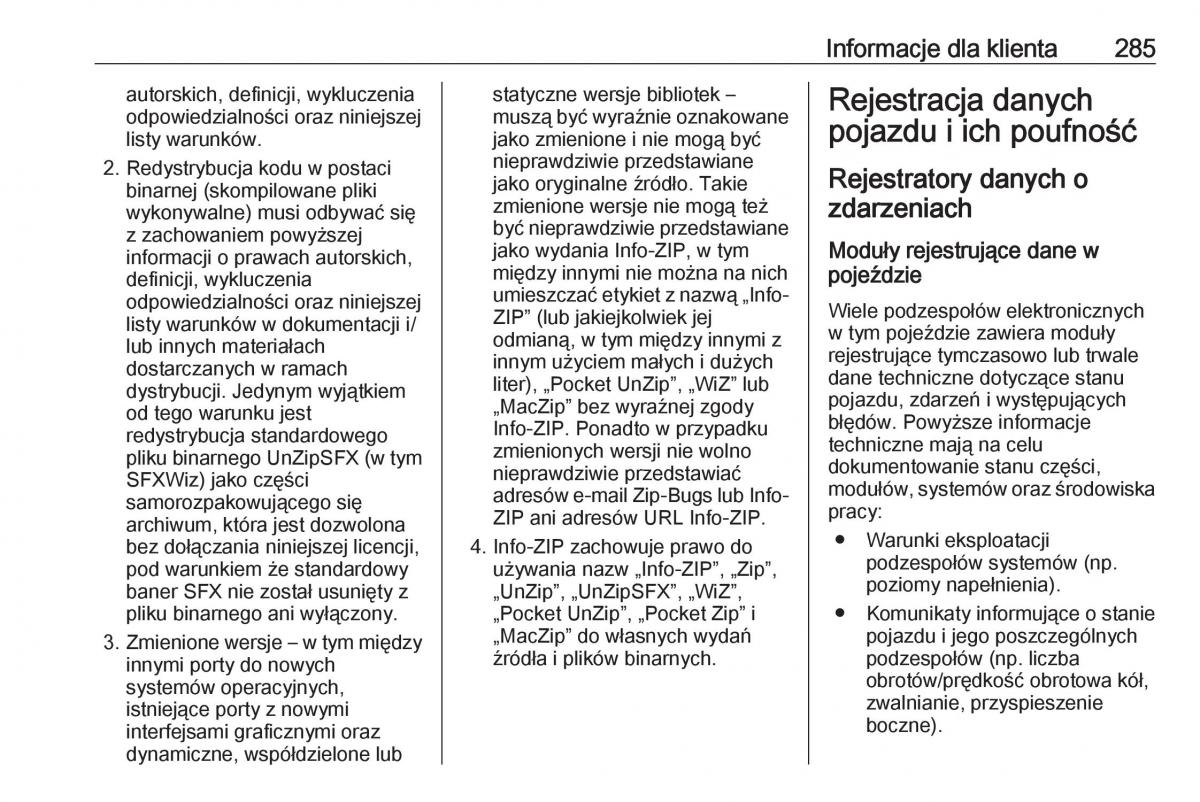 Opel Corsa E instrukcja obslugi / page 287