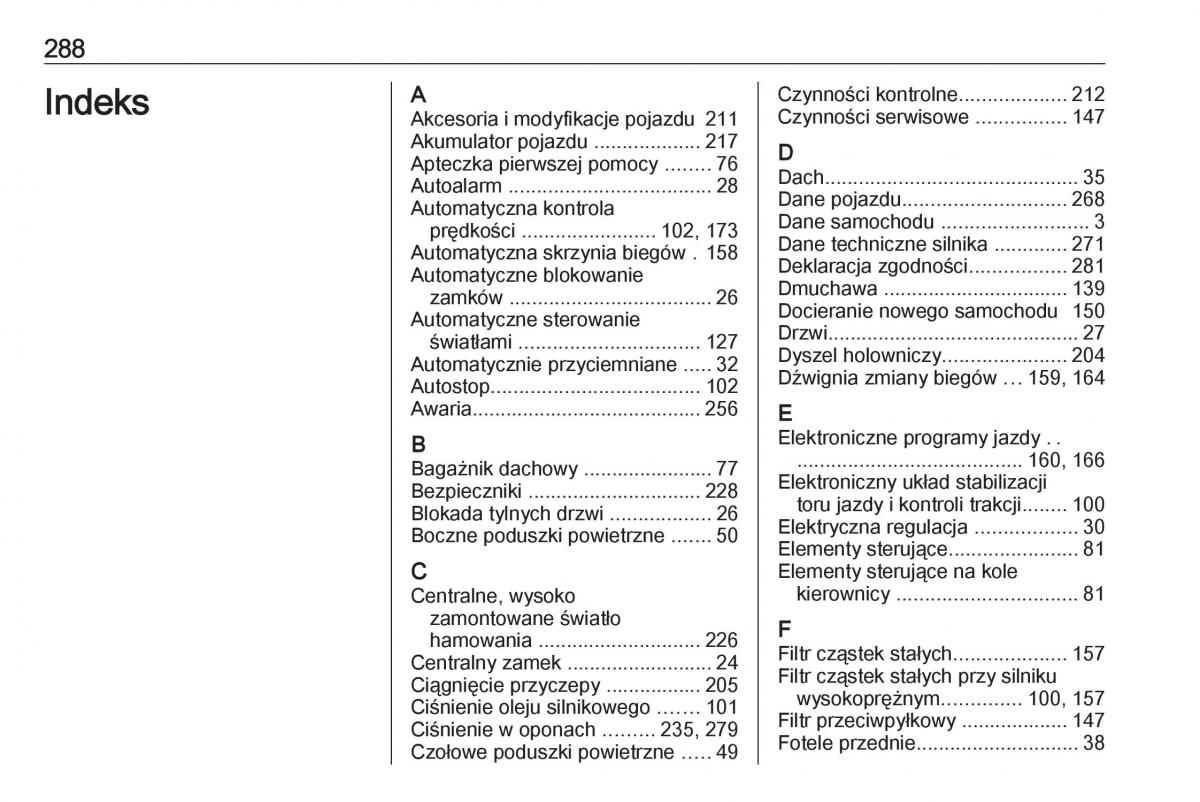 Opel Corsa E instrukcja obslugi / page 290