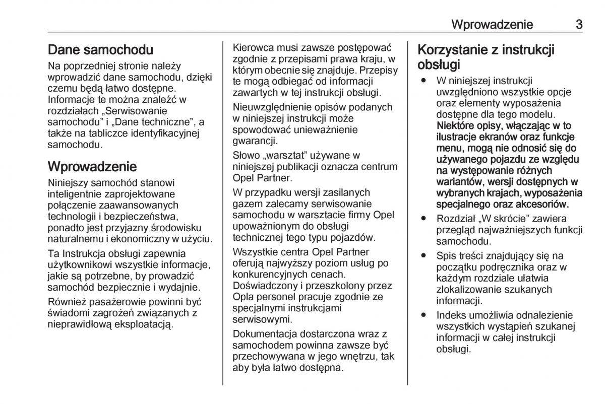 Opel Corsa E instrukcja obslugi / page 5