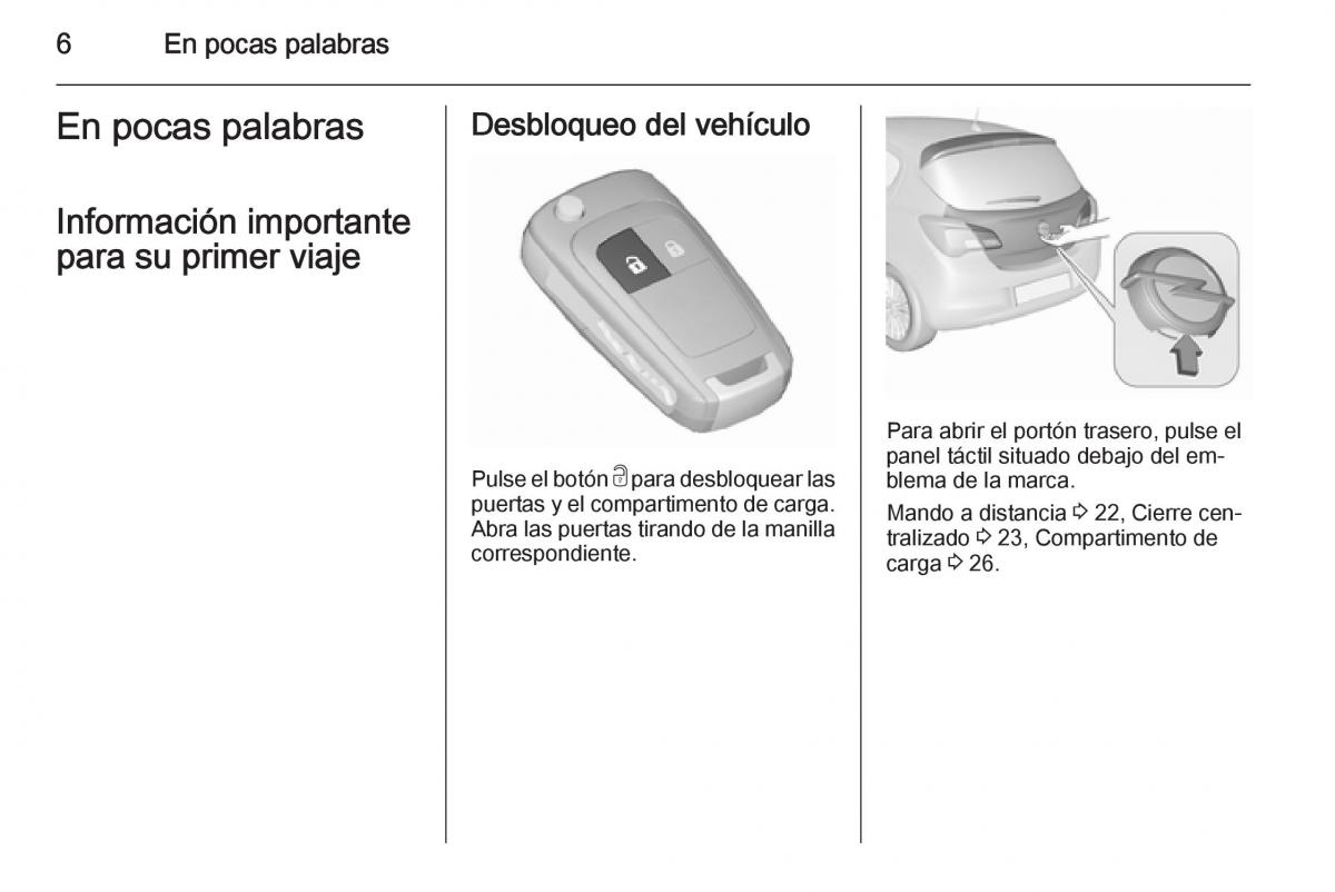 Opel Corsa E manual del propietario / page 8