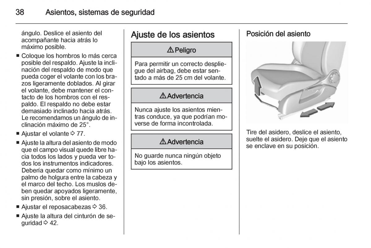 Opel Corsa E manual del propietario / page 40