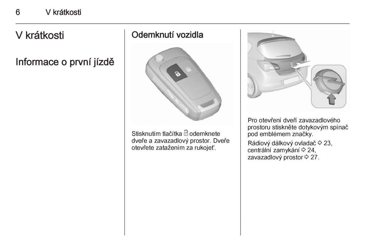 Opel Corsa E navod k obsludze / page 8