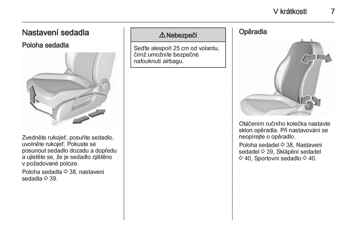 Opel Corsa E navod k obsludze / page 9